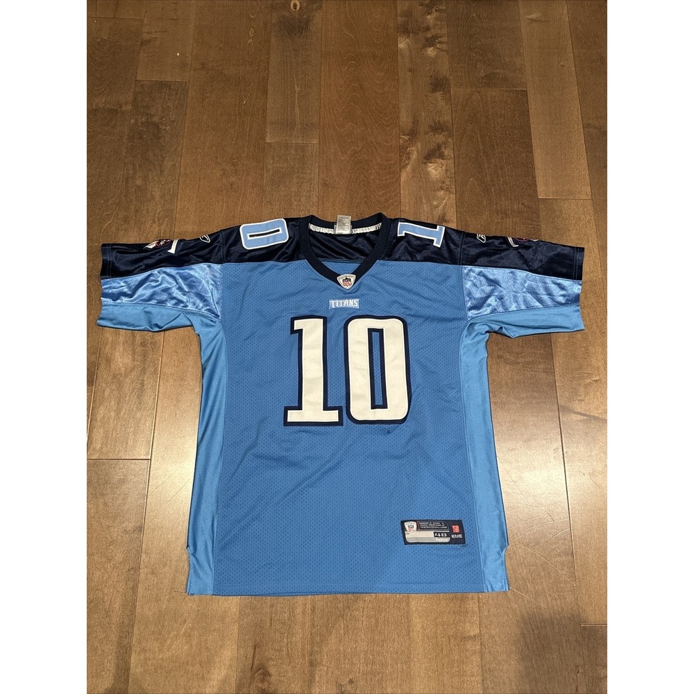 Reebok NFL Jersey – Tennessee Titans #10 Jake Locker Size 48 On Field Blue